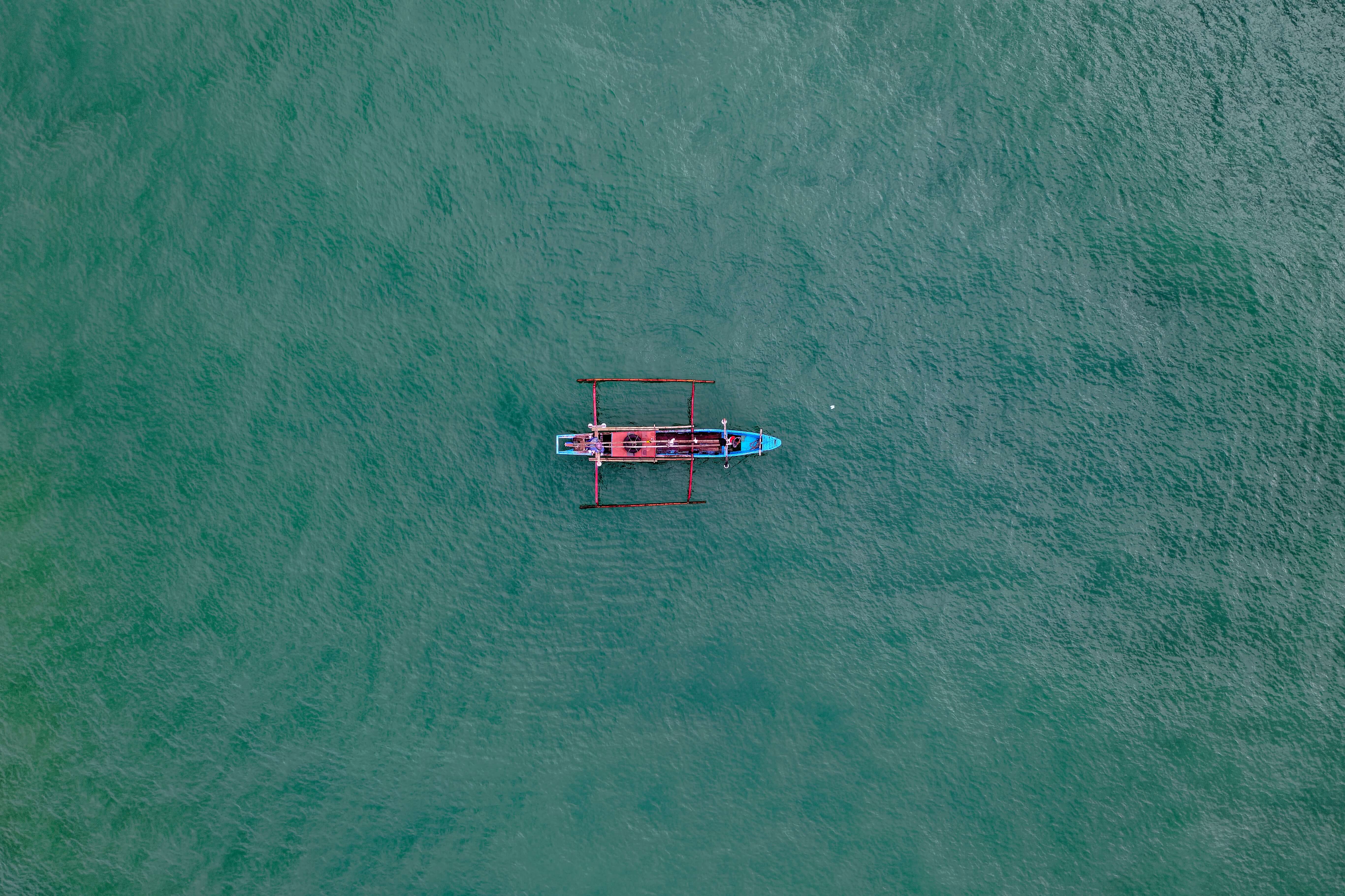 Traditional boat on the Indonesian coast